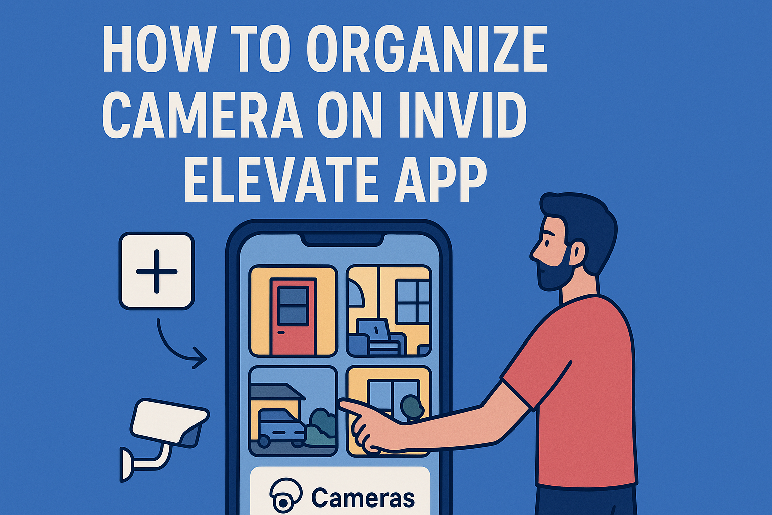 how to organize camera on invid elevate app