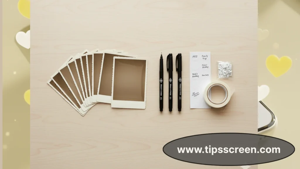 Tools-and-Supplies-for-Labeling-Photographs